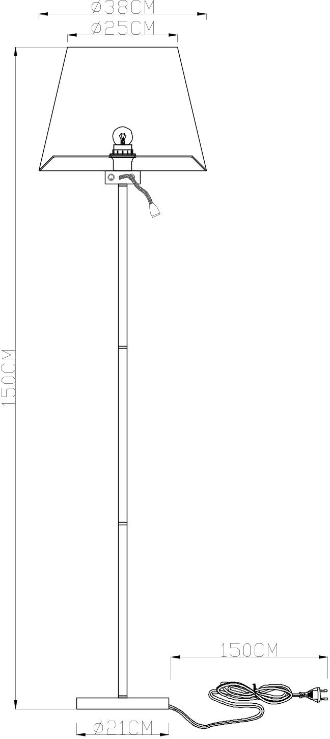 Торшер Arte Lamp Elba A2581PN-2AB