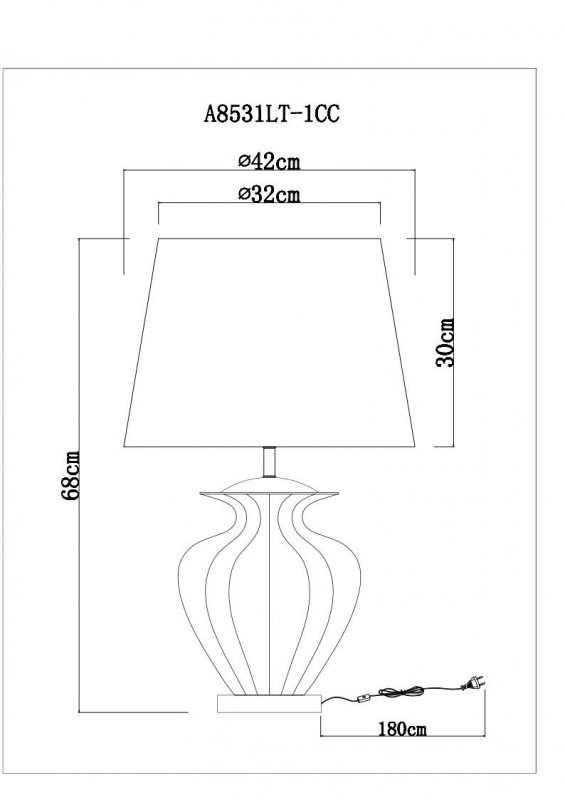 Настольная лампа ARTE Lamp A8531LT-1CC