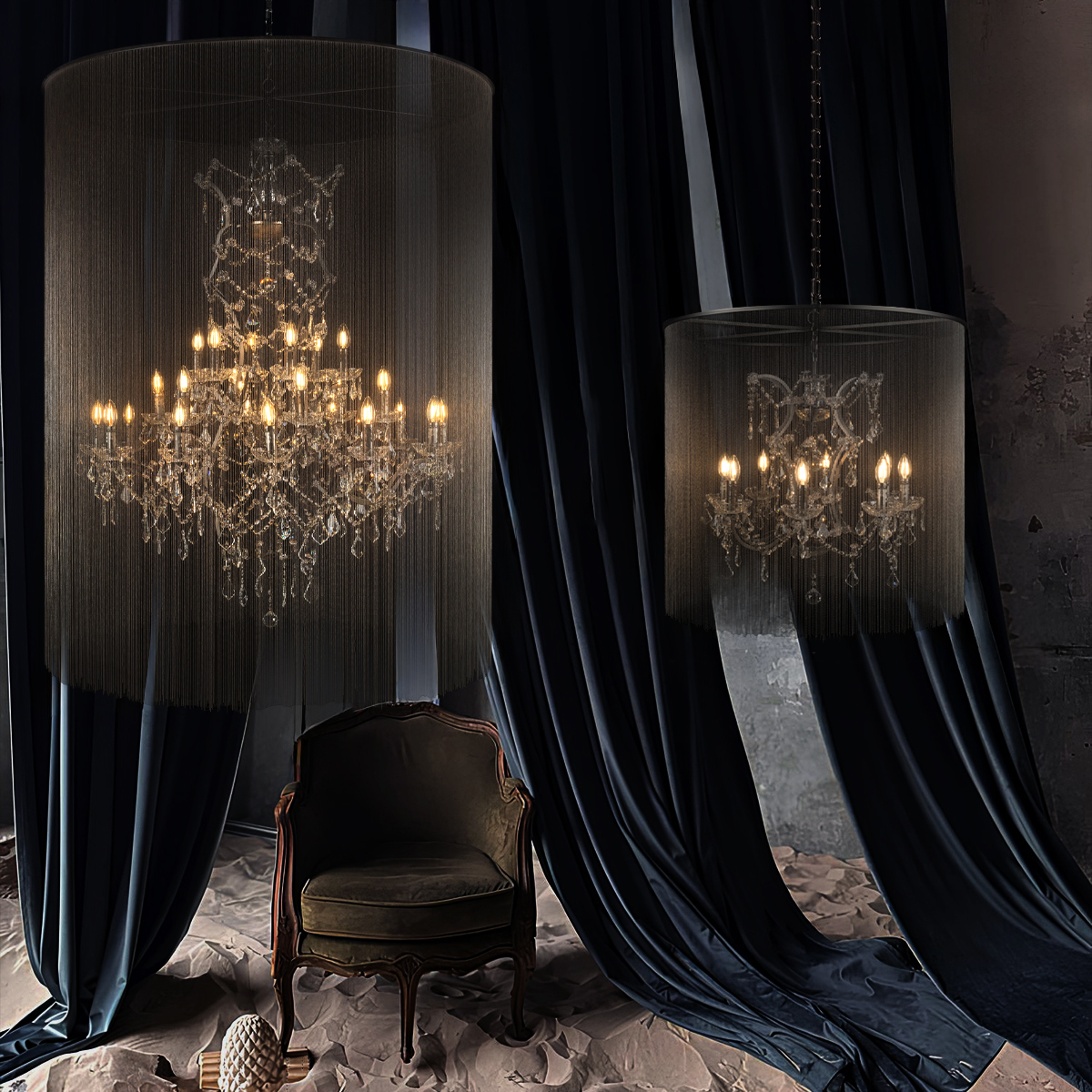 Подвесная люстра Loft IT Vaille Crystal 10450/500