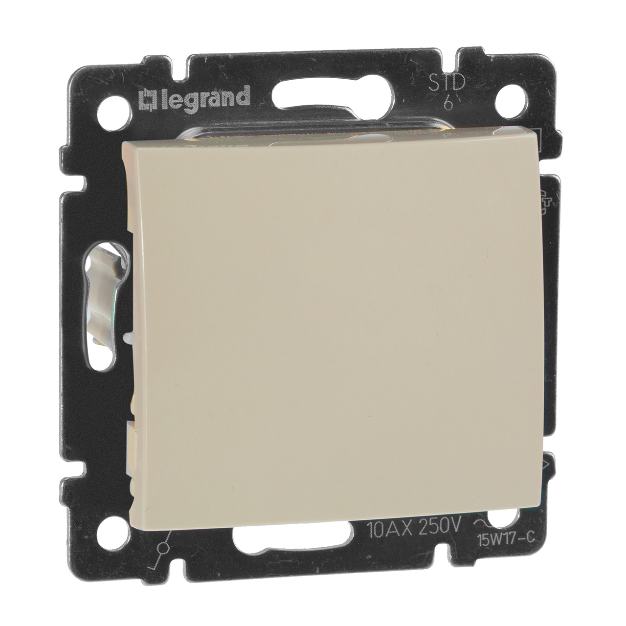 

Переключатель одноклавишный проходной Legrand Valena 10A 250V cлоновая кость 774306