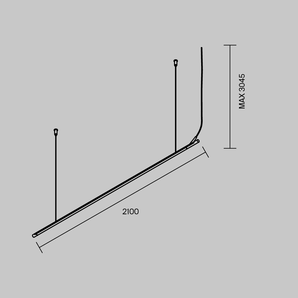 Шинопровод Maytoni Technical Busbar trunkings Arity TRX233-HL-2B