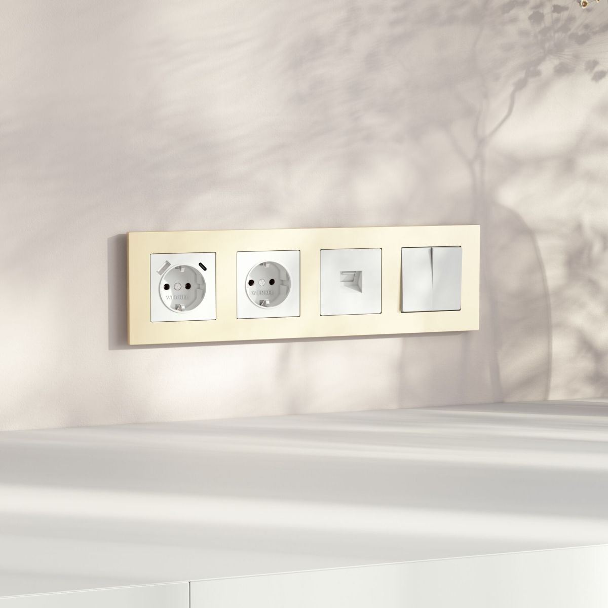 Рамка на 4 поста Werkel Slab (шампань софт) W0042911 4690389218446 a071625