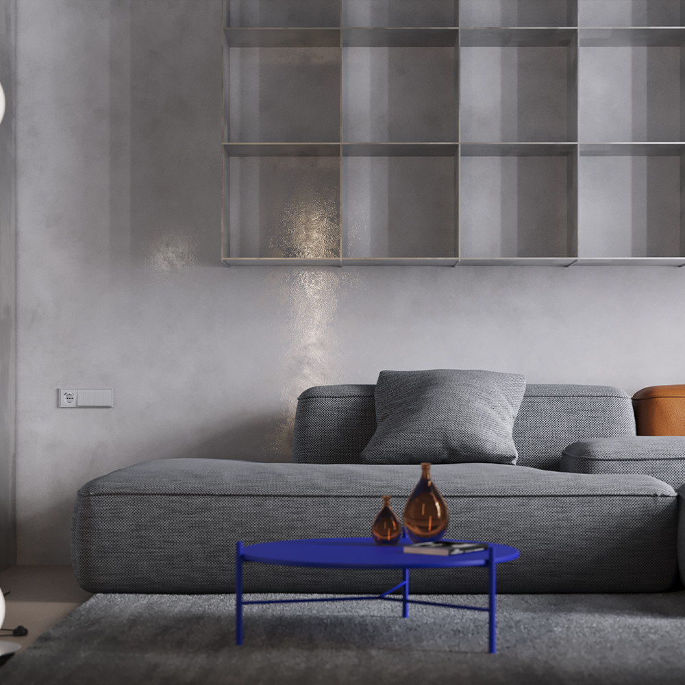 Клавиши для выключателя/переключателя двухклавишного Voltum S70 (серый) VLS000316