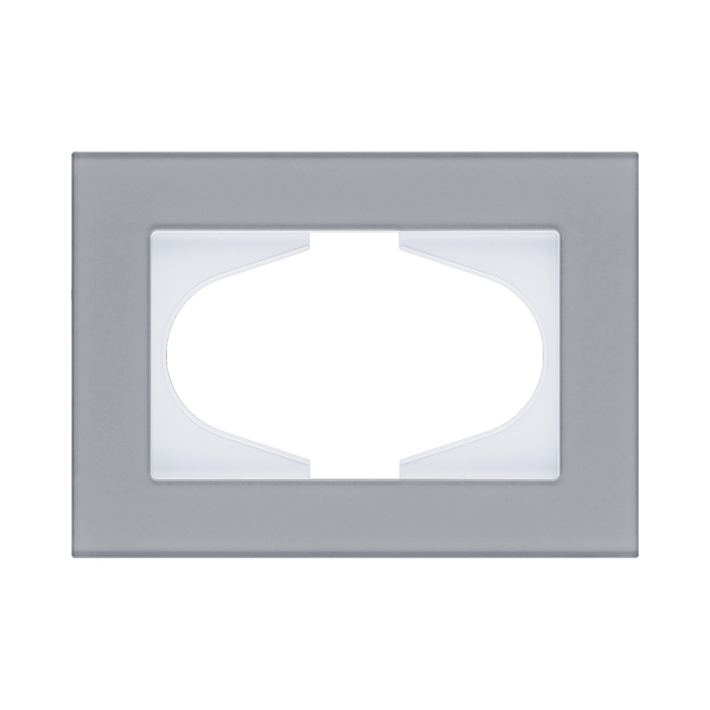 Рамка для двойной розетки, стекло серый Kollinger Reflex MG RM120GY