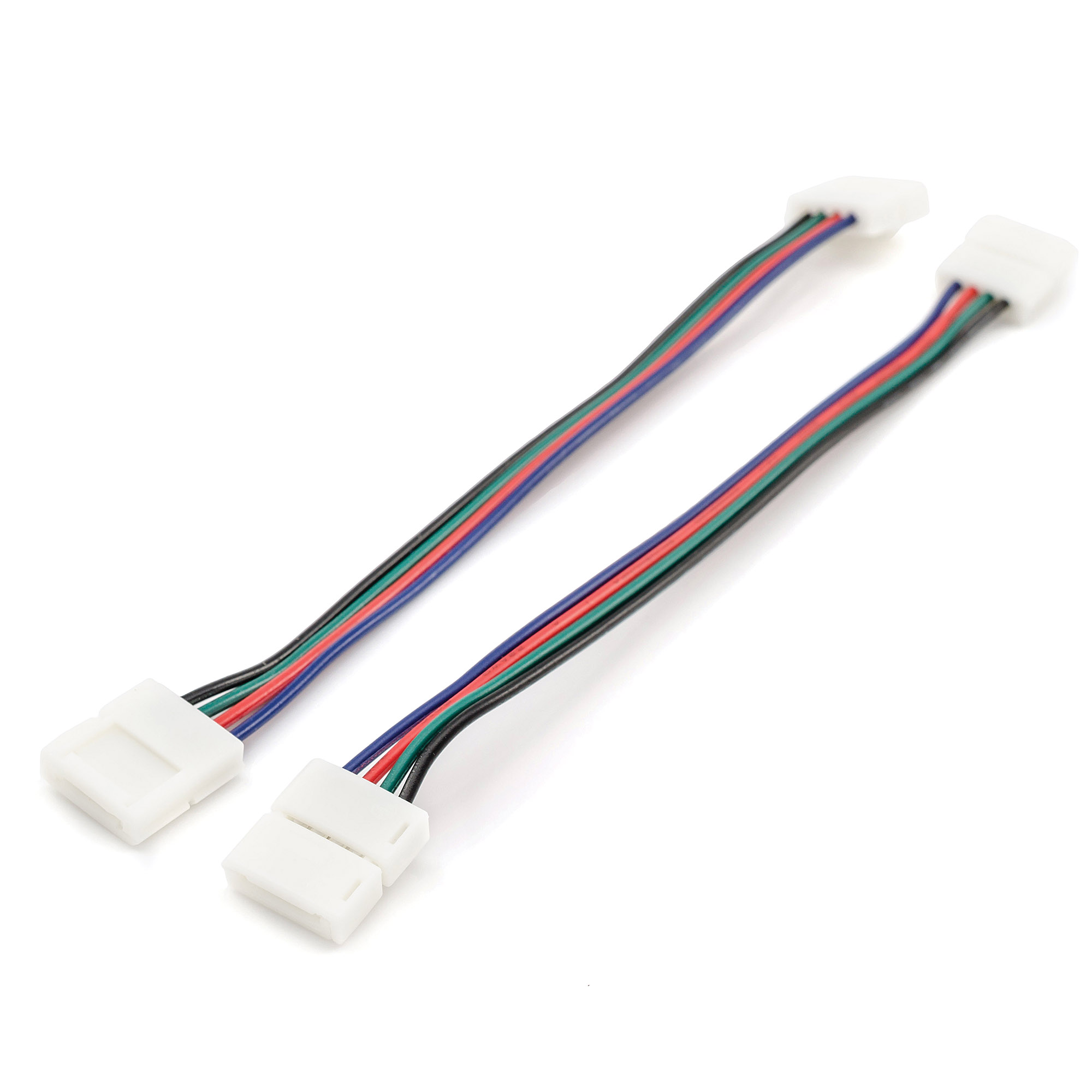 Комплект коннекторов Apeyron (2 клипсы с проводами) для RGB-светодиодной ленты 12В IP20подложка 10мм 09-12