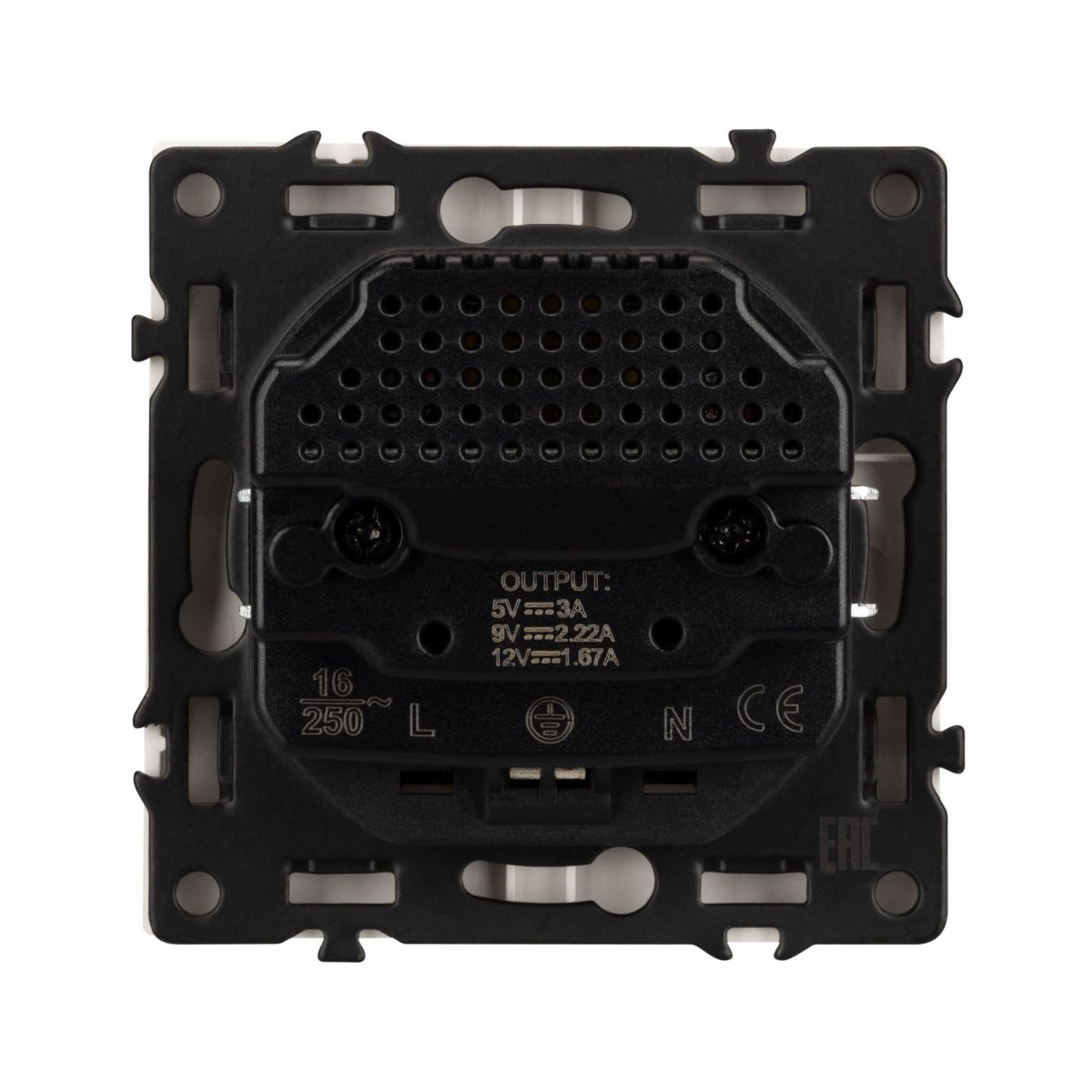 Механизм розетки с USB зарядкой Arlight SCT-NOBE-MUAC-SFPL-WH (230V, 16A) 054284