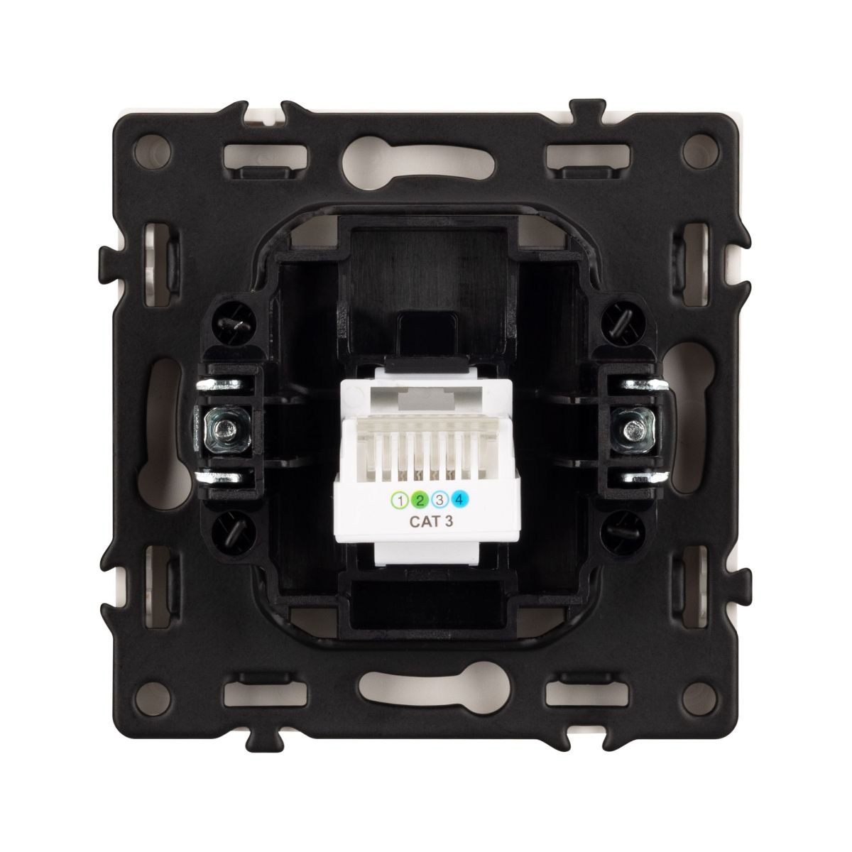 Механизм телефонной розетки Arlight SCT-NOBE-MTL1-SFPL-WH (RJ-11, 4C) (Белый кварц) 054300