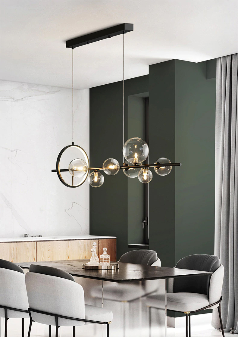 Подвесная люстра Delight Collection Art Deco Bubble KG1233P-7 black/clear УЦ