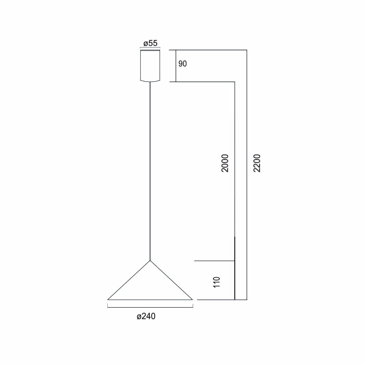 Подвесной светильник Mantra Cono 9454