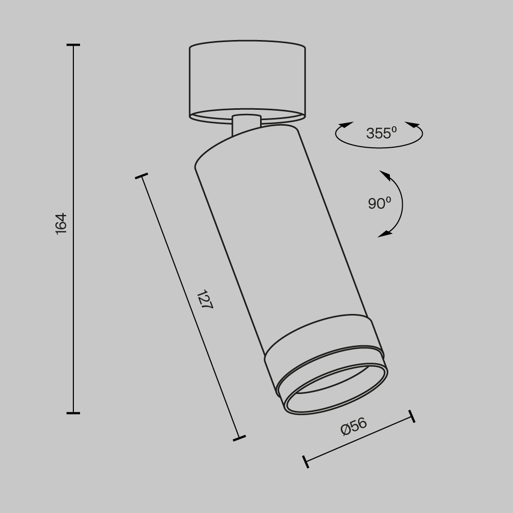 Накладной спот Maytoni Focus Zoom C055CL-L12W4K-Z-B