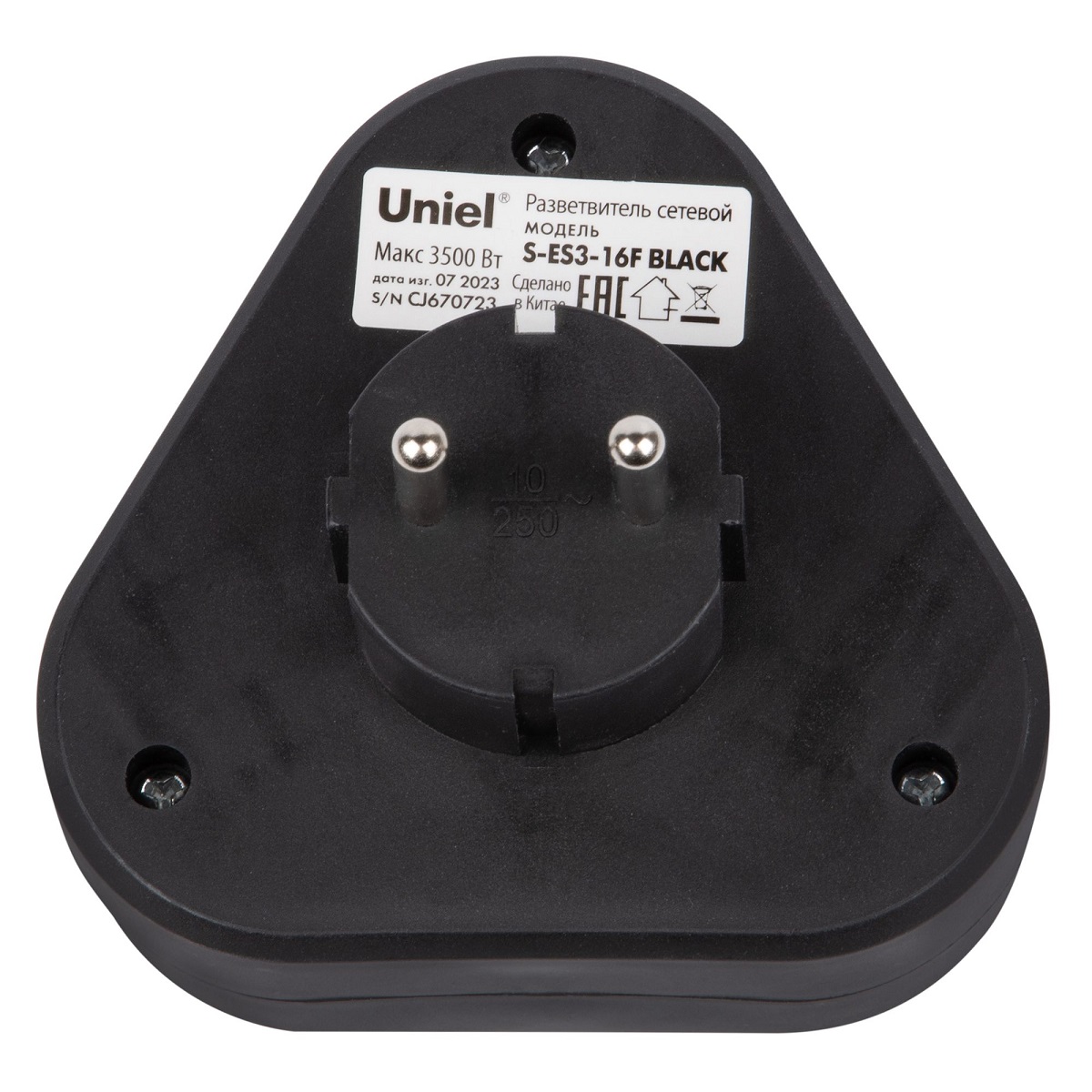Сетевой разветвитель Uniel S-ES3-16F BLACK UL-00011238