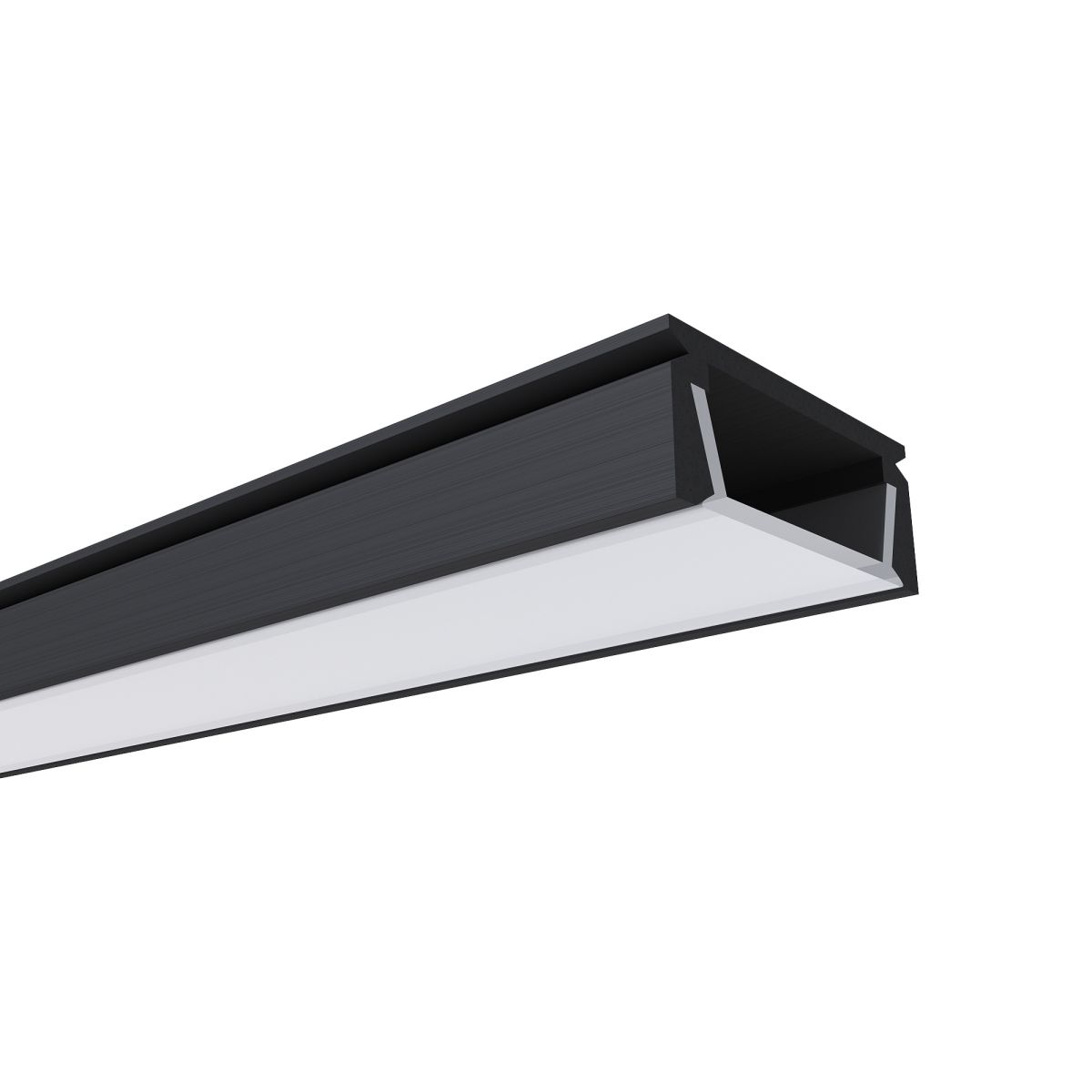 Профиль п-обраный (рассеиватель белый матовый,, заглушки - 2шт, крепеж - 4шт) Apeyron 08-01-ЧБ