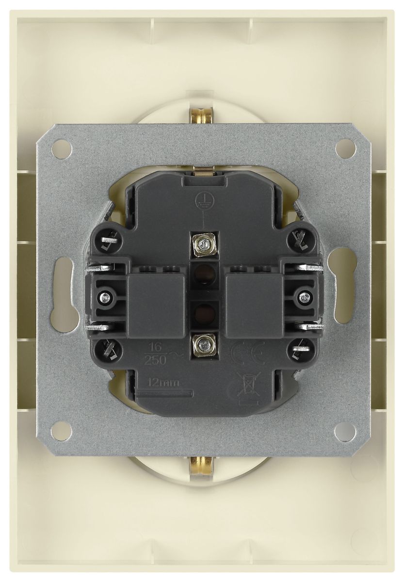 Розетка Эра Arktik 16-2104-02 двойная с заземлением 2X2P+E Schuko 16А-250В слоновая кость Б0070445