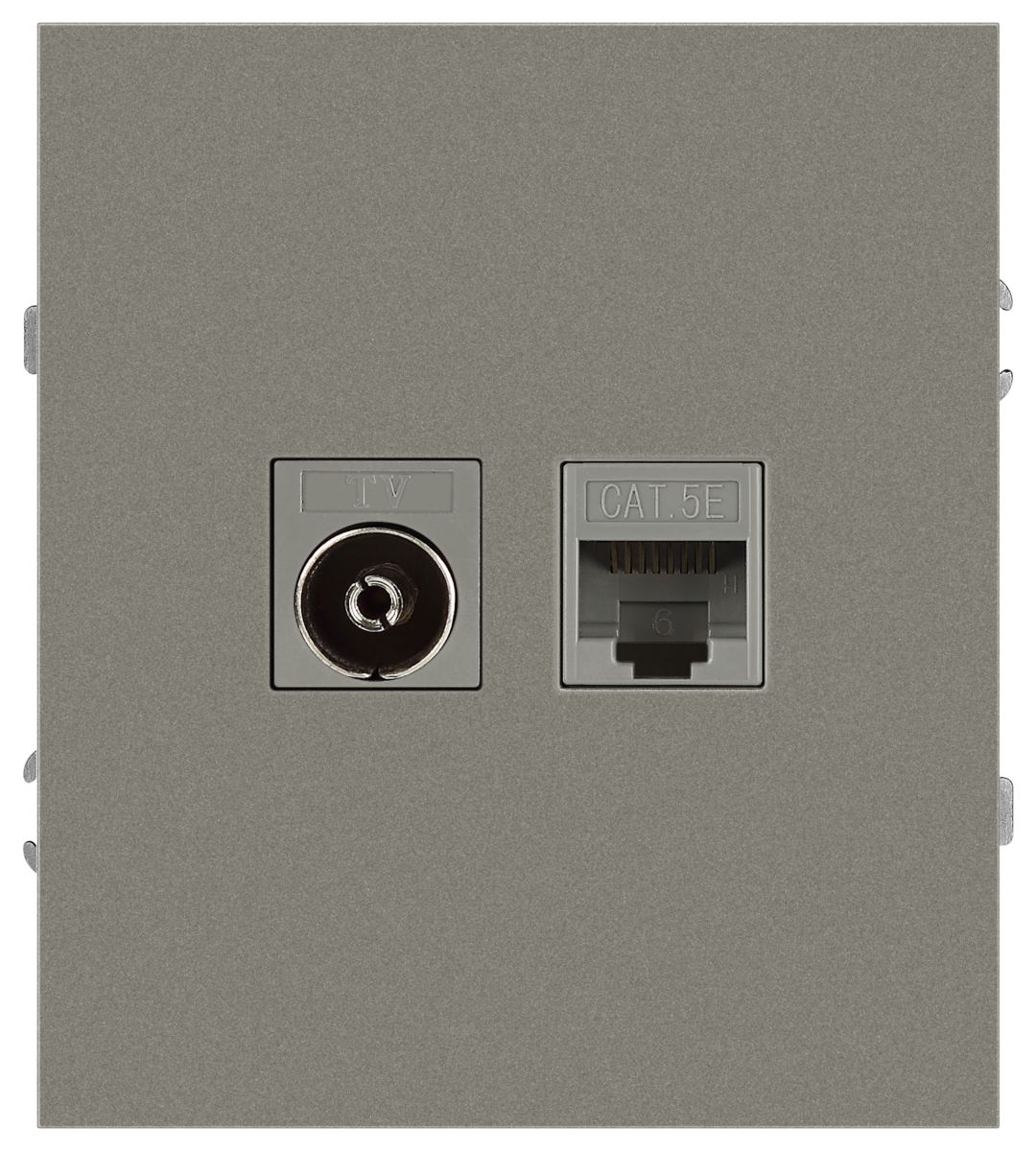 Розетка Эра Arktik 16-3110-07 комбинированная RJ45+TV титан Б0070500