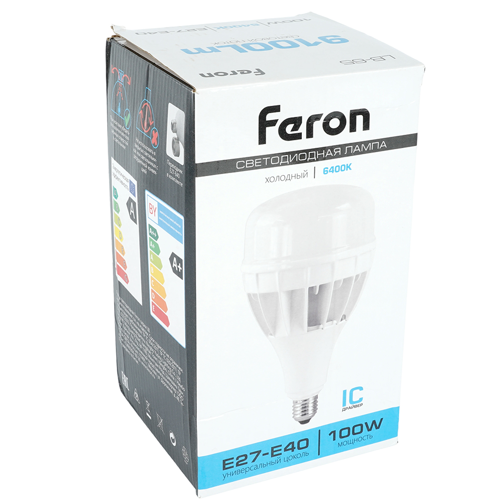 Лампа светодиодная Feron LB-65 E27-E40 100W 4000K 38219