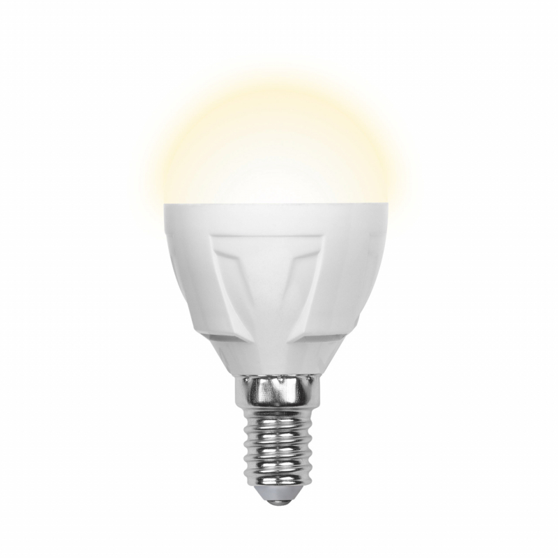 Лампа светодиодная (09443) Volpe E14 6W 3000K матовая LED-G45-6W/WW/E14/FR/S
