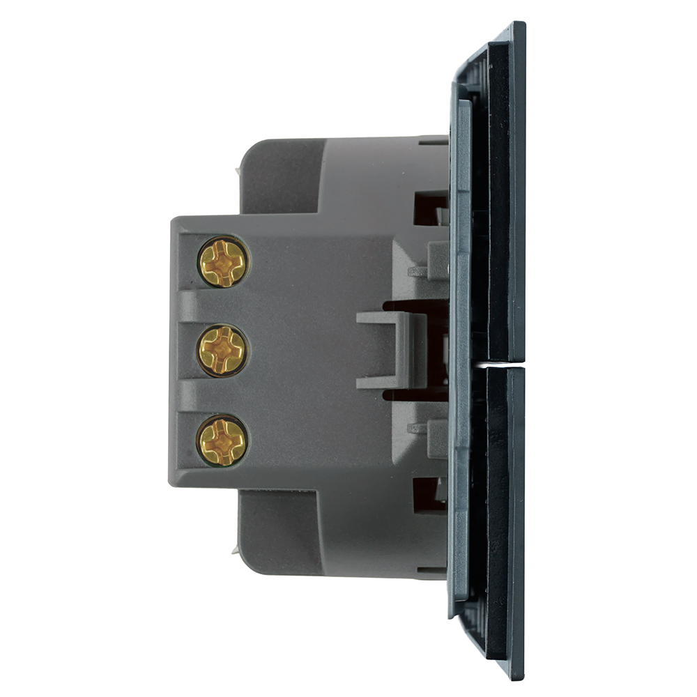 Переключатель 2-клавишный (механизм) Stekker Мия 250В 10А RSW10-3107-05 черный бархат 50448