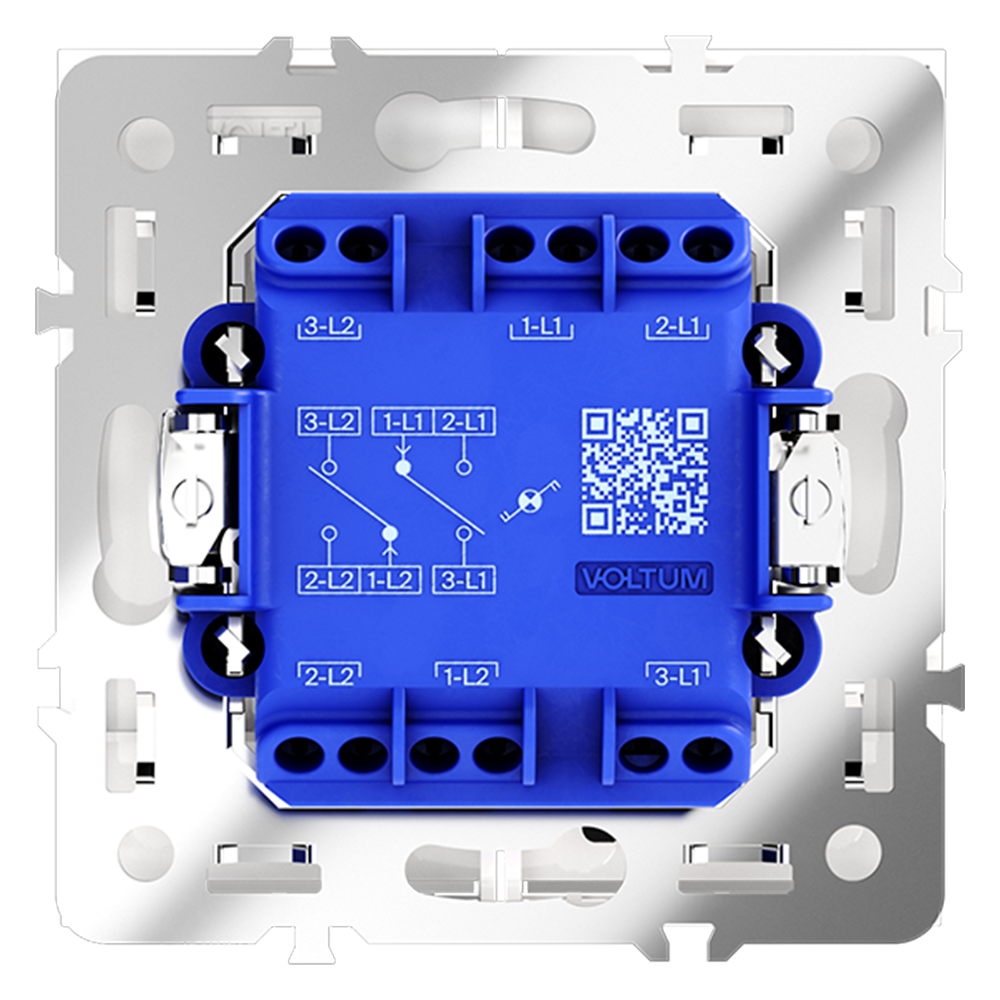 Проходной переключатель двухклавишный с подсветкой Voltum S70 VLS020403