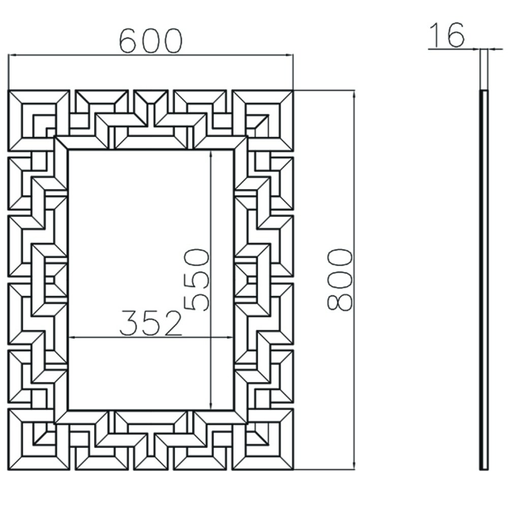 Зеркало Меандры Garda Decor 50SX-6616