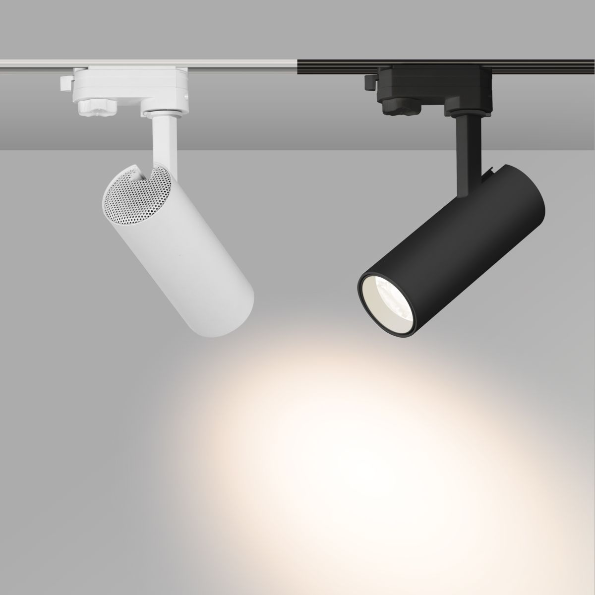 Трековый трехфазный светильник Arlight LGD-GERA-O-TRUECOLOR-4TR-R55-10W Warm3000 CRI98 (BK, 24 deg, 230V) (IP20 Металл) 061431