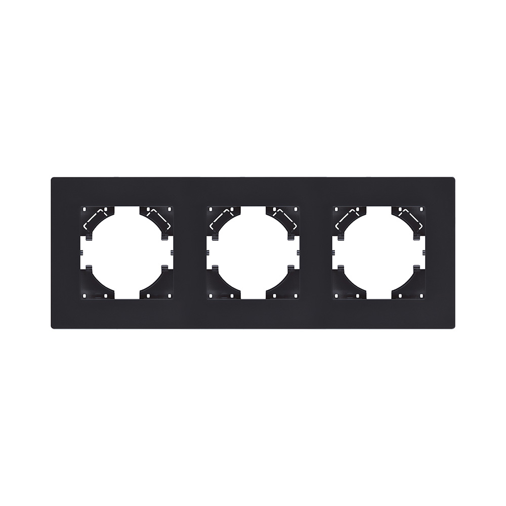 Рамка 3-постовая, черный матовый Kollinger Aspekt AT3BM