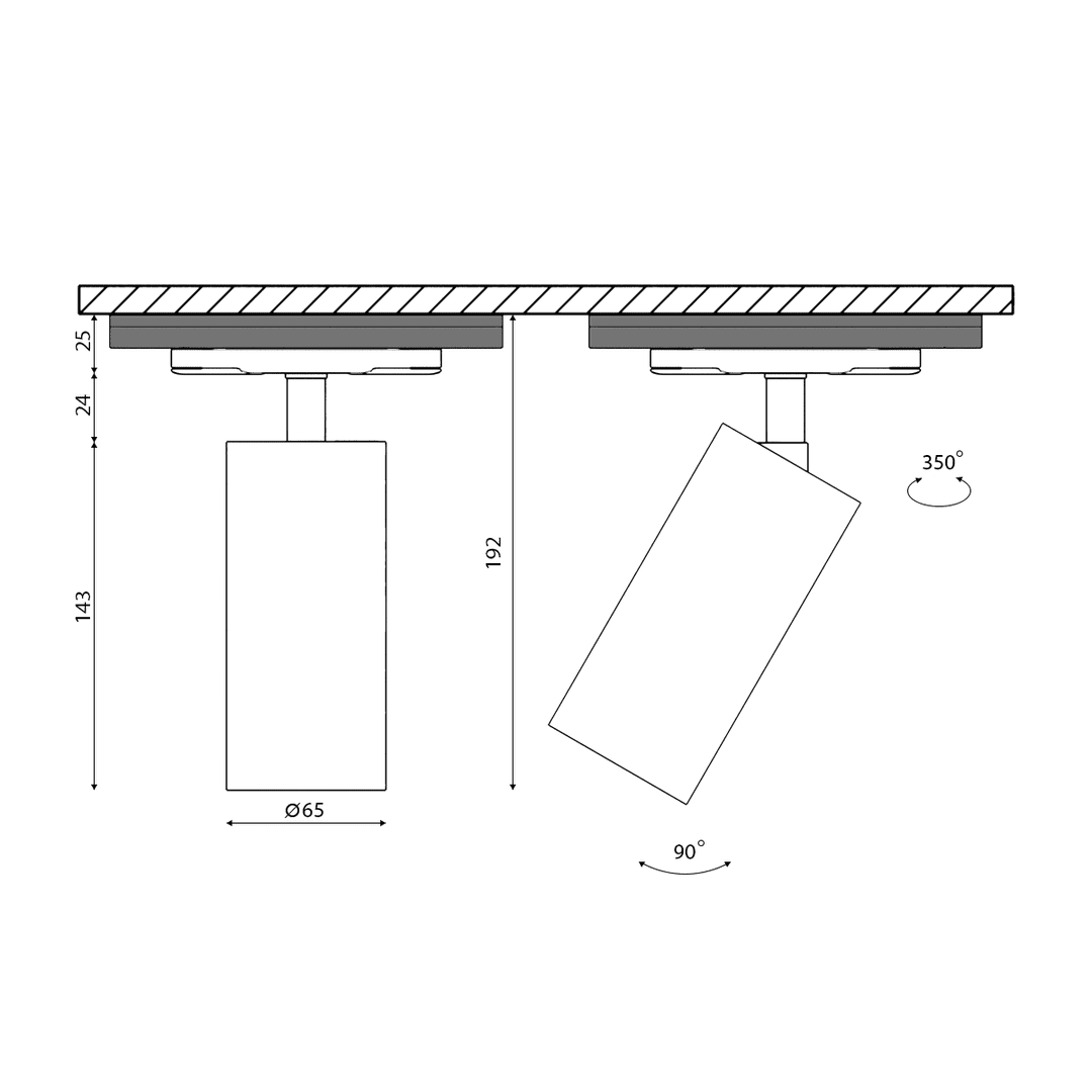 Основание для трекового светильника SWG VL-M2-BL 003415