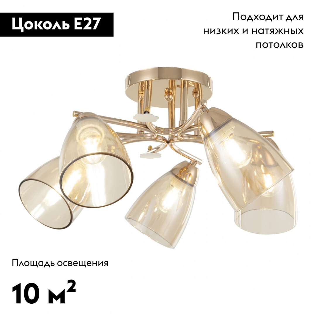 Потолочная люстра Arte Milano Amalfi 326419/5 FG+WH