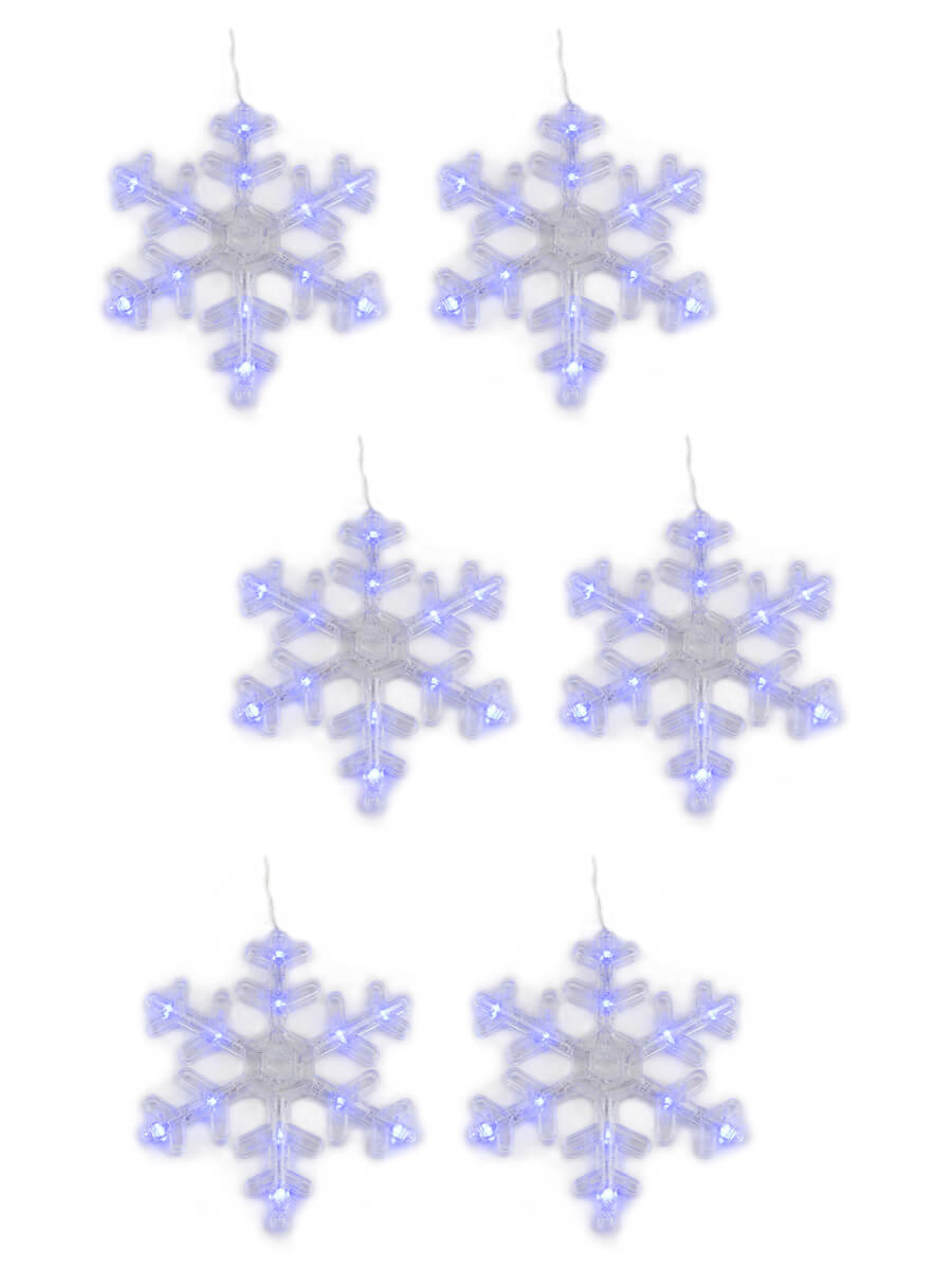 Светодиодная гирлянда Uniel занавес Снежинки-1 (UL-00007336) синий ULD-E1503-072/DTA Blue IP20 Snowflakes-3