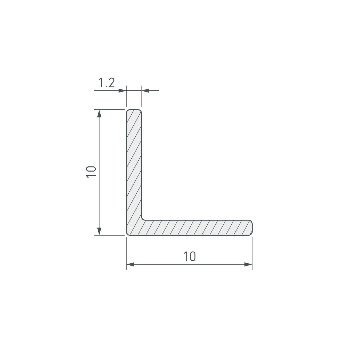 Уголок Arlight ARH-W10x10x1,2-3000 WHITE (Алюминий) 063305