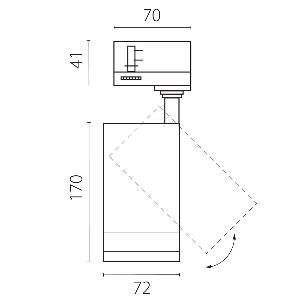 Трековый трехфазный светильник Quattro 20-55G с адаптером Lightstar Canno Pro C4206QT