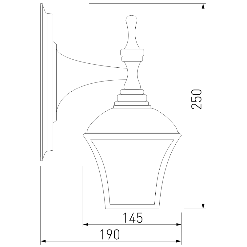 Уличный настенный cветильник Elektrostandard Apus D черное золото GL 1009D 4690389134128