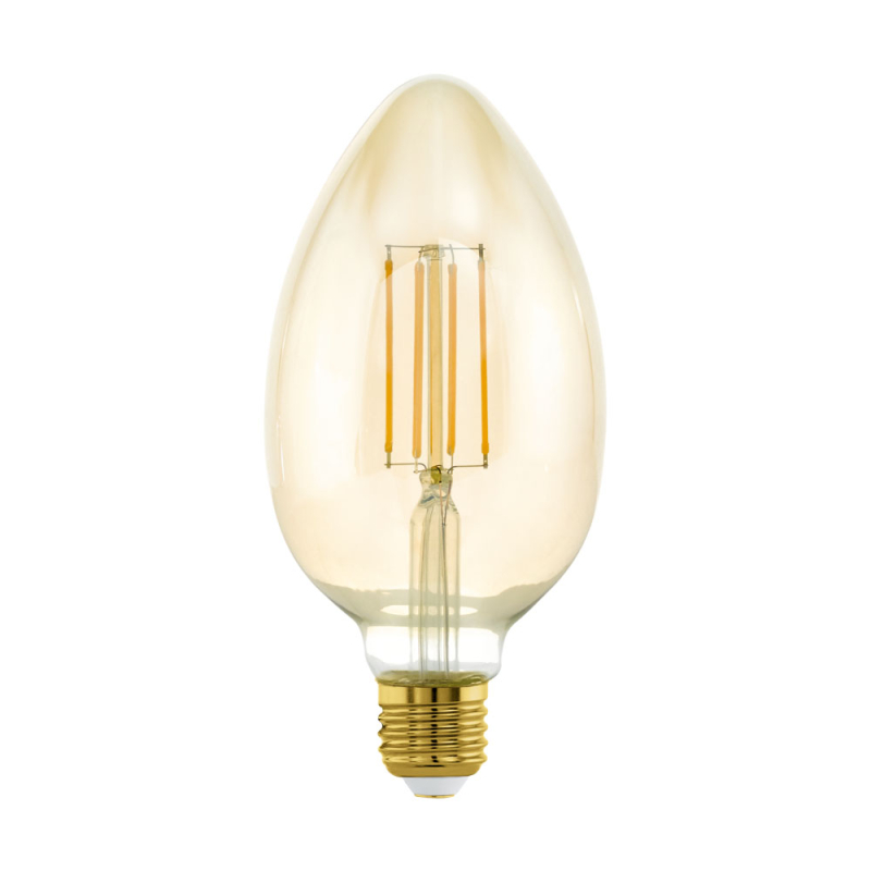 Светодиодная лампа Eglo E27 4W 2200K свеча янтарная 11836