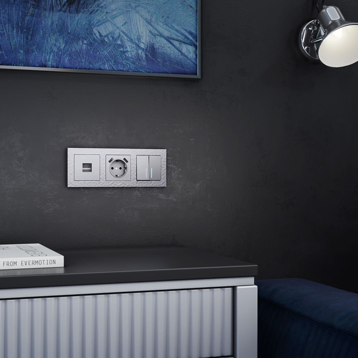 Розетка с заземлением, шторками и USBх2 Werkel W1171506 4690389164774 a050886