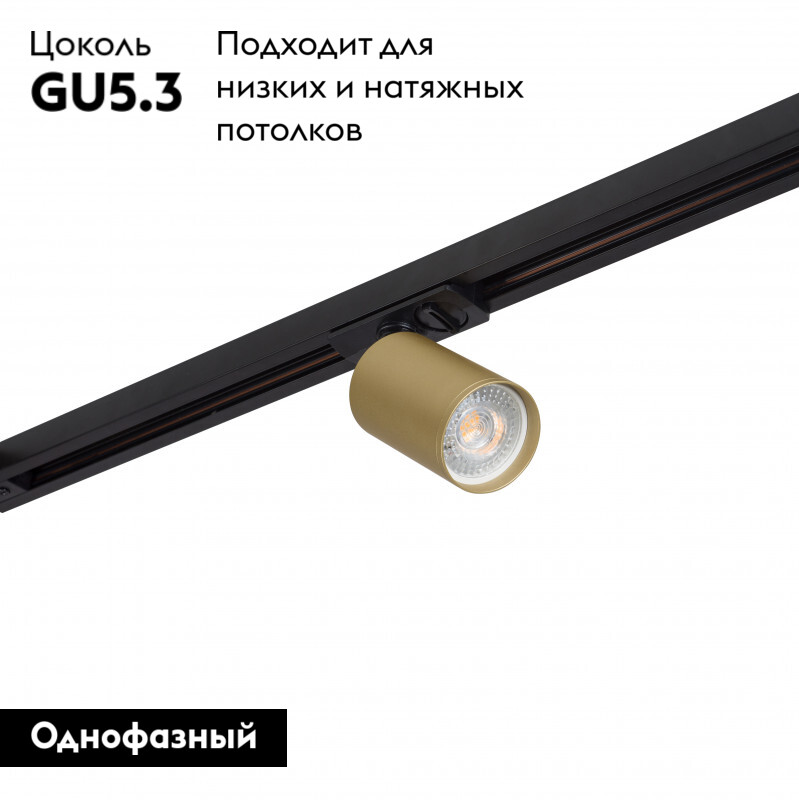 Трековый светодиодный светильник Denkirs Tube DK6201-BG