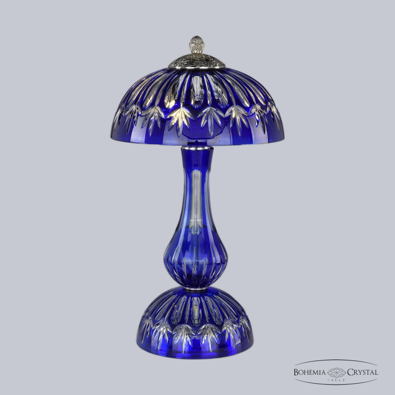 Настольная лампа Bohemia Ivele Crystal 1370L/3/25 Ni Clear-Blue/H-1I