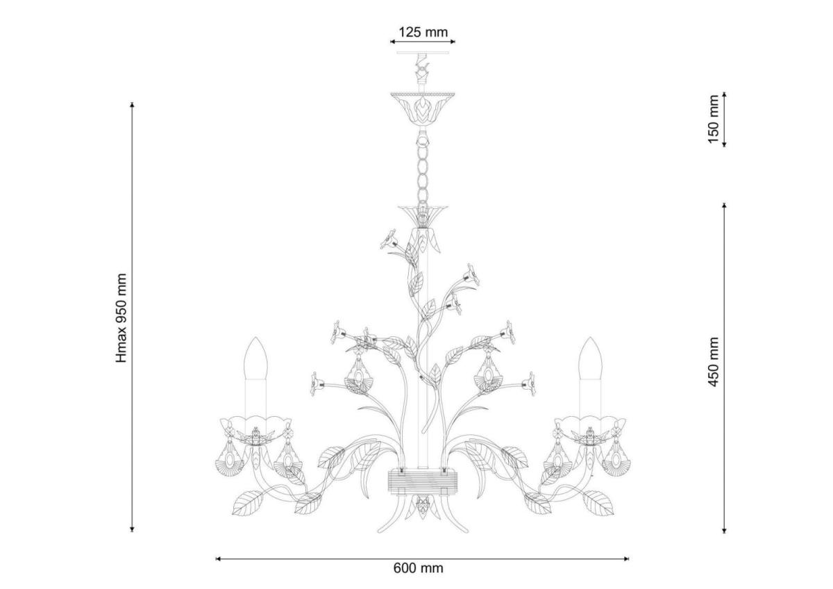 Подвесная люстра Lucia Tucci Fiori Di Rose 1770.6