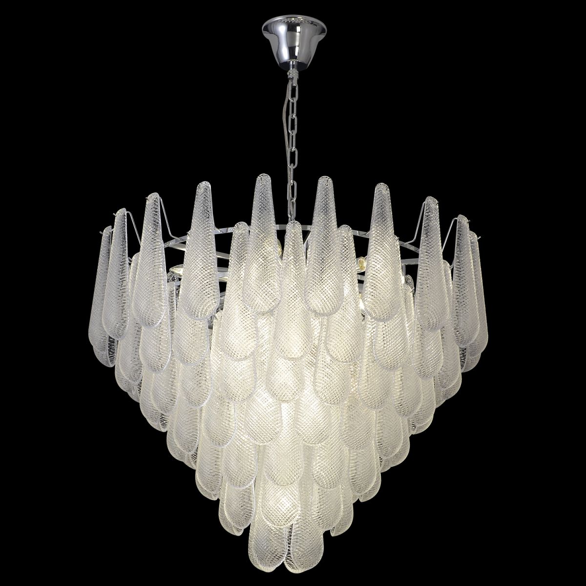 Подвесная люстра неоклассика Crystal Lux FONTAIN SP18 CHROME