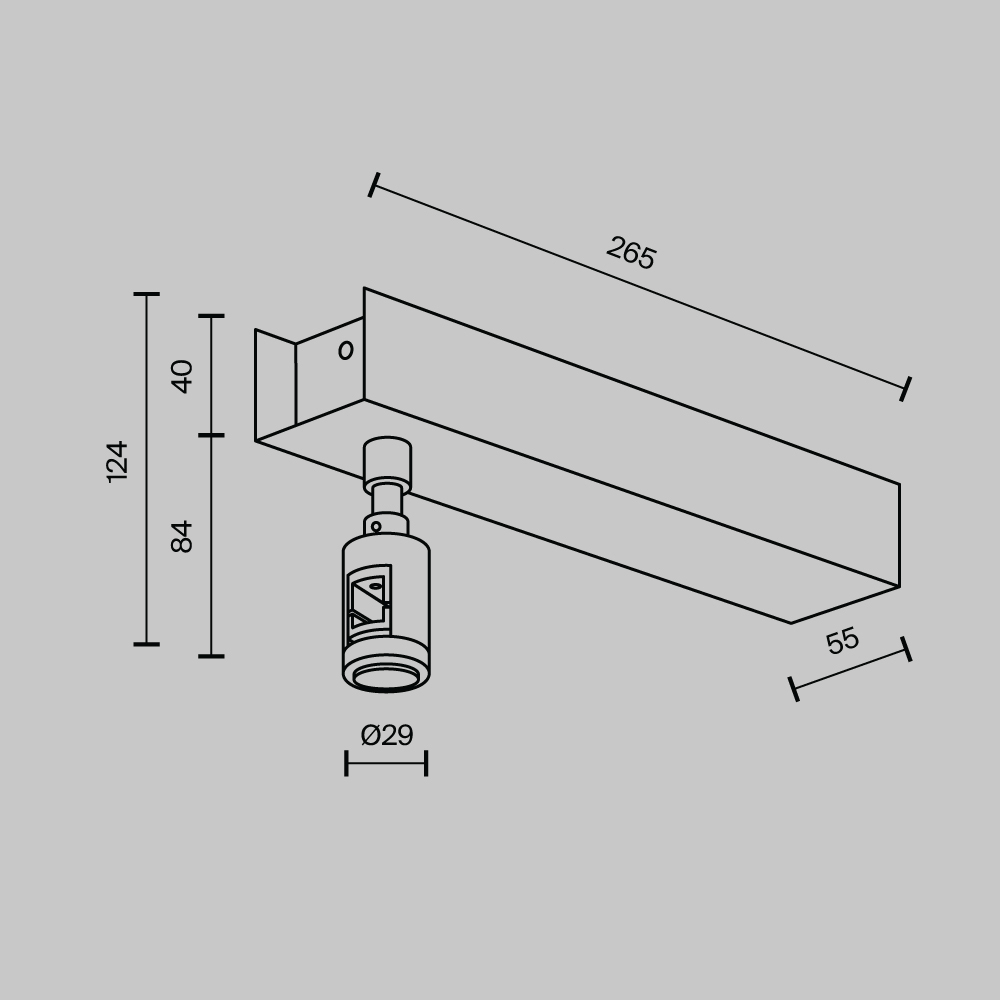 Основание потолочное для блока питания с вводом питания Maytoni Flarity TRA156C-BB1-PT