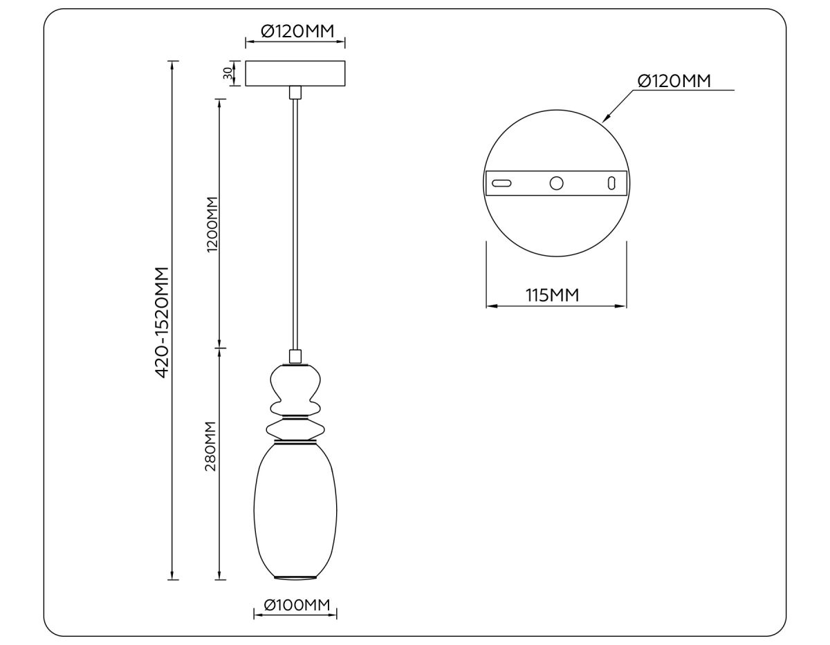 Подвесной светильник Ambrella Light High Light Ceramo Modern LH53141