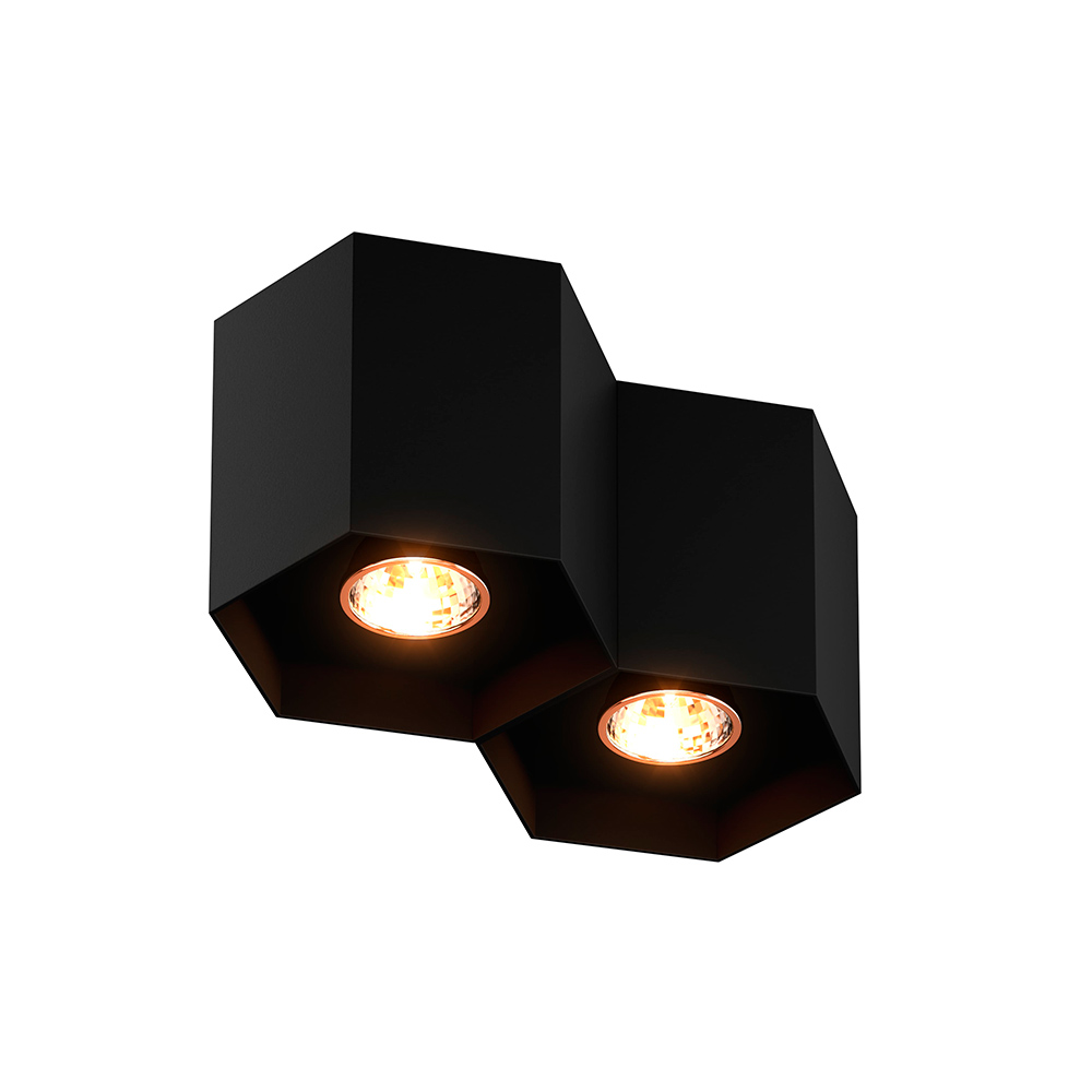 Потолочный светильник Zumaline POLYGON CL2 20036-BK (black)