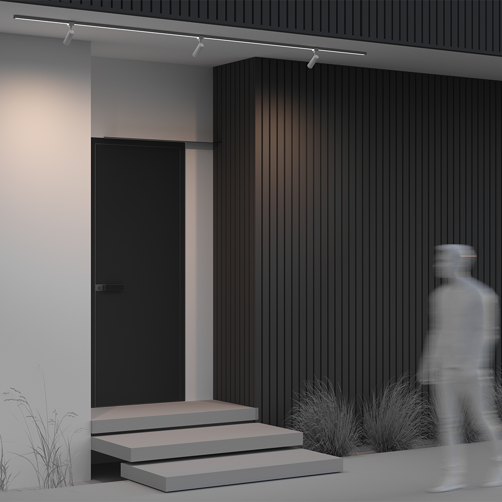 Уличный трековый светильник потолочный Maytoni Focus Led Elasity IP O-TR01-1-S-8WW3K