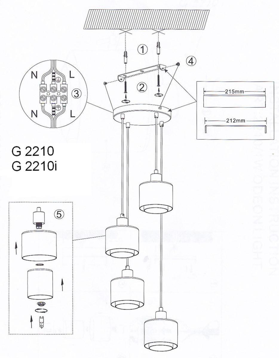 Подвесная люстра Lumion Isko 2210/4