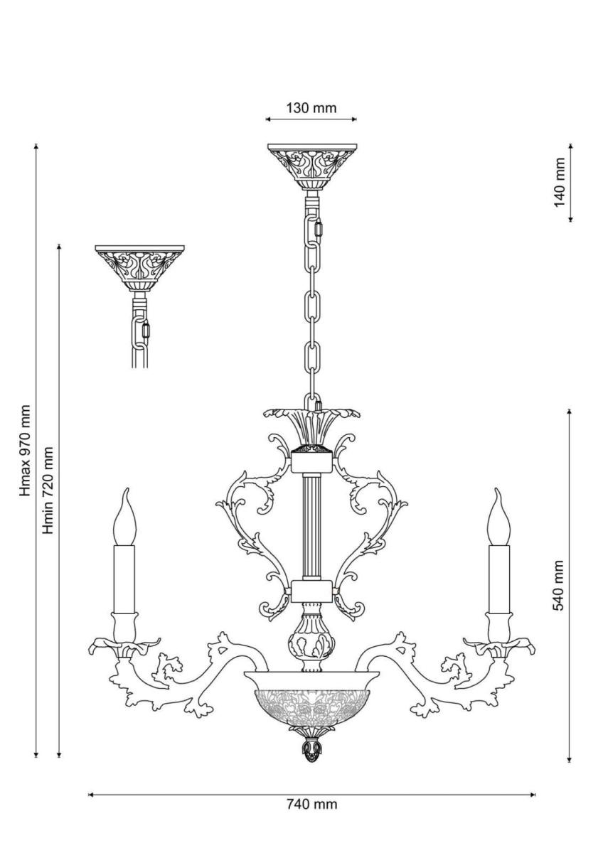 Подвесная люстра Lucia Tucci Firenze 1780.8.2 Antique Gold