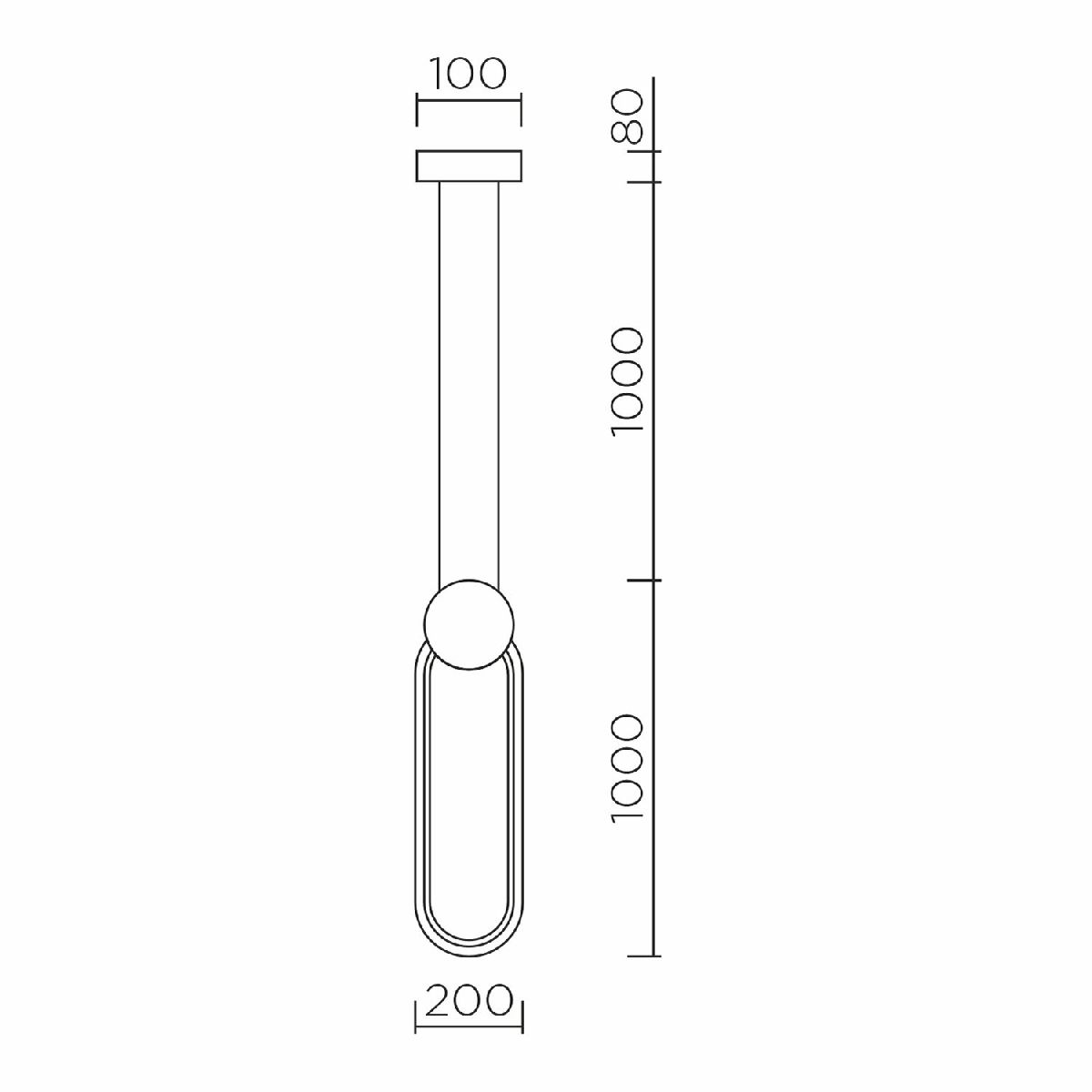 Подвесной светильник LED4U 8576 BK