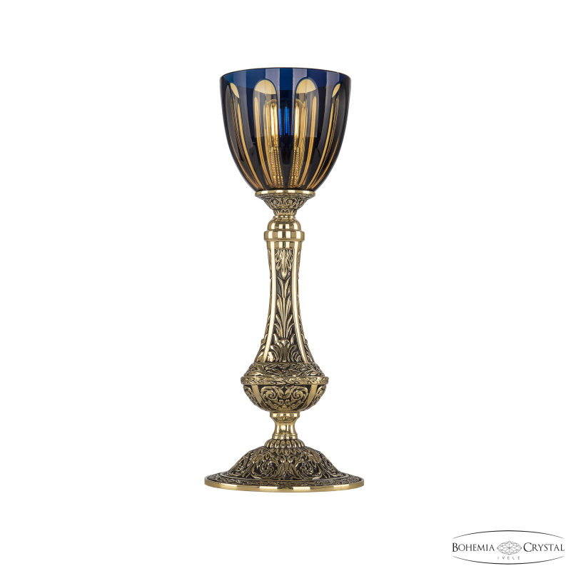 Настольная лампа Bohemia Ivele Crystal Florence 71100L/15 GB P1 Amber-Blue/H-1H