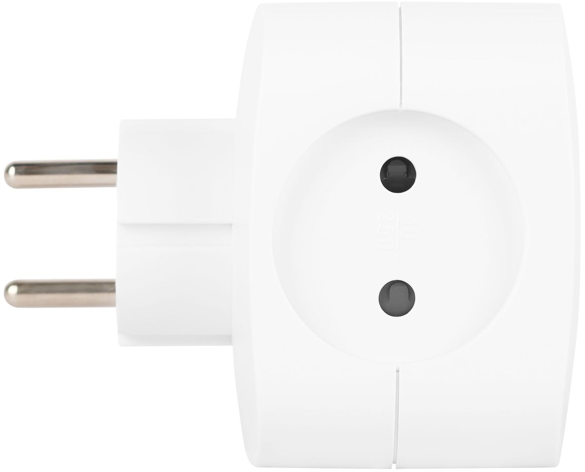 Разветвитель электрический ЭРА SP-4-3USBAC-W на 4 розетки + 3 USB A+C со шторками 10А белый Б0069083