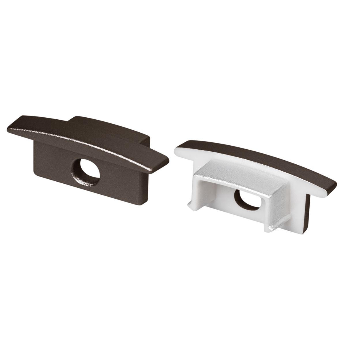 Заглушка Arlight LINE-2308-F BROWN DEEP с отверстием (Пластик) 066319