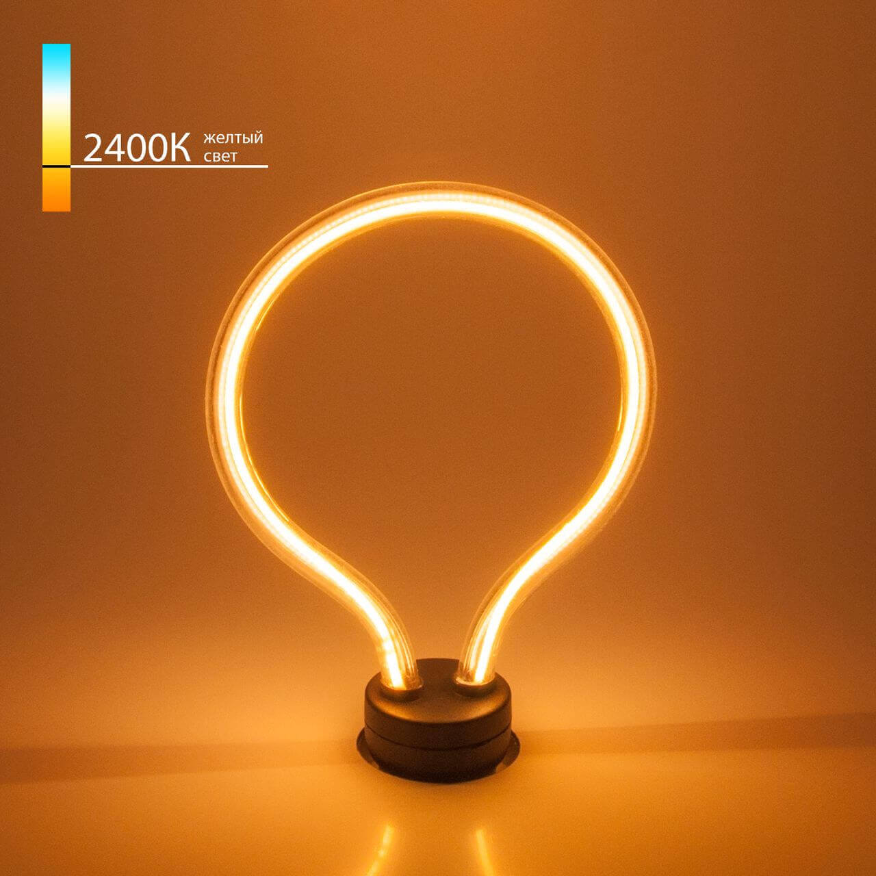 Лампа светодиодная филаментная Elektrostandard E27 4W 2400K прозрачная 4690389136061 в Москве