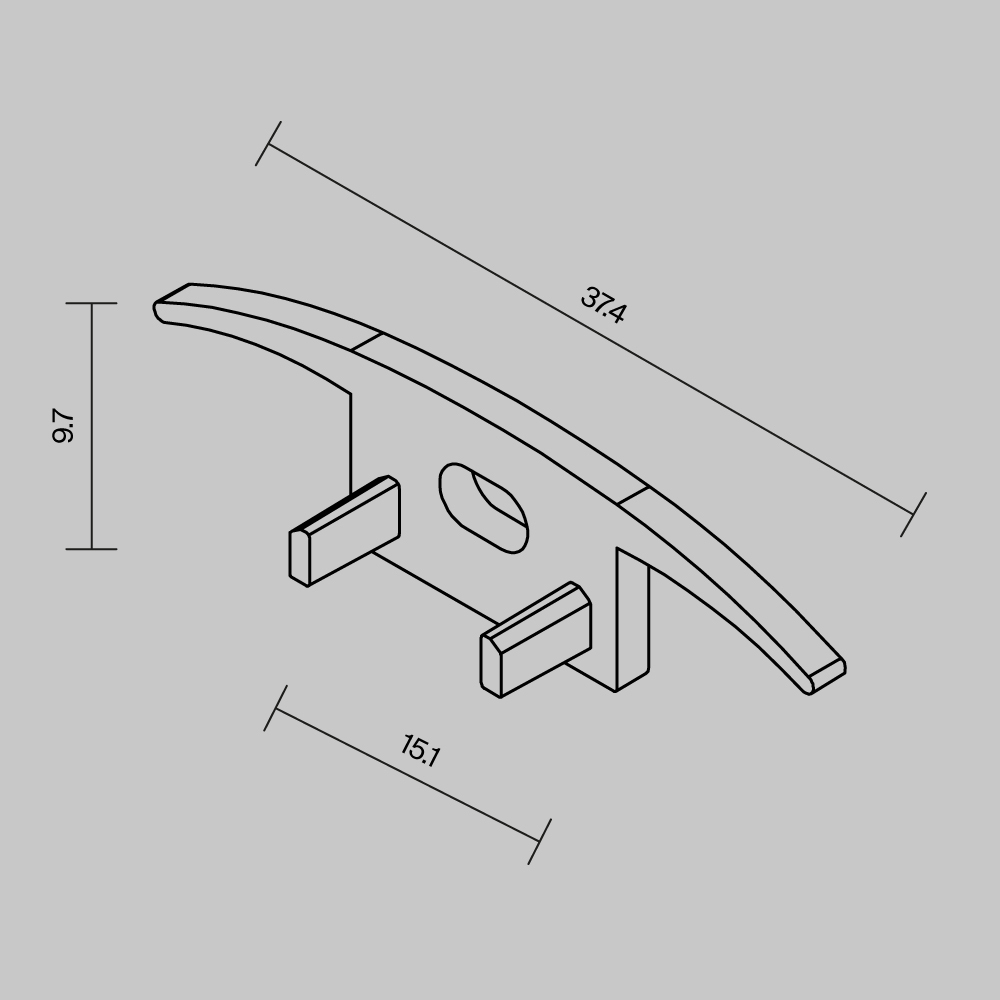 Комплект заглушек (для профиля ALM-3710-S-2M) 2 шт Maytoni Led Strip  642085