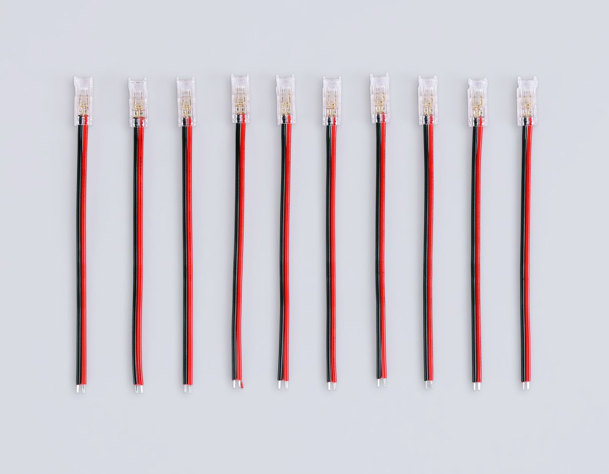 Соединитель гибкий односторонний Ambrella Light Illumination COB 12/24V для лент 5mm (2 конт.) (10шт. в комплекте) GS7373